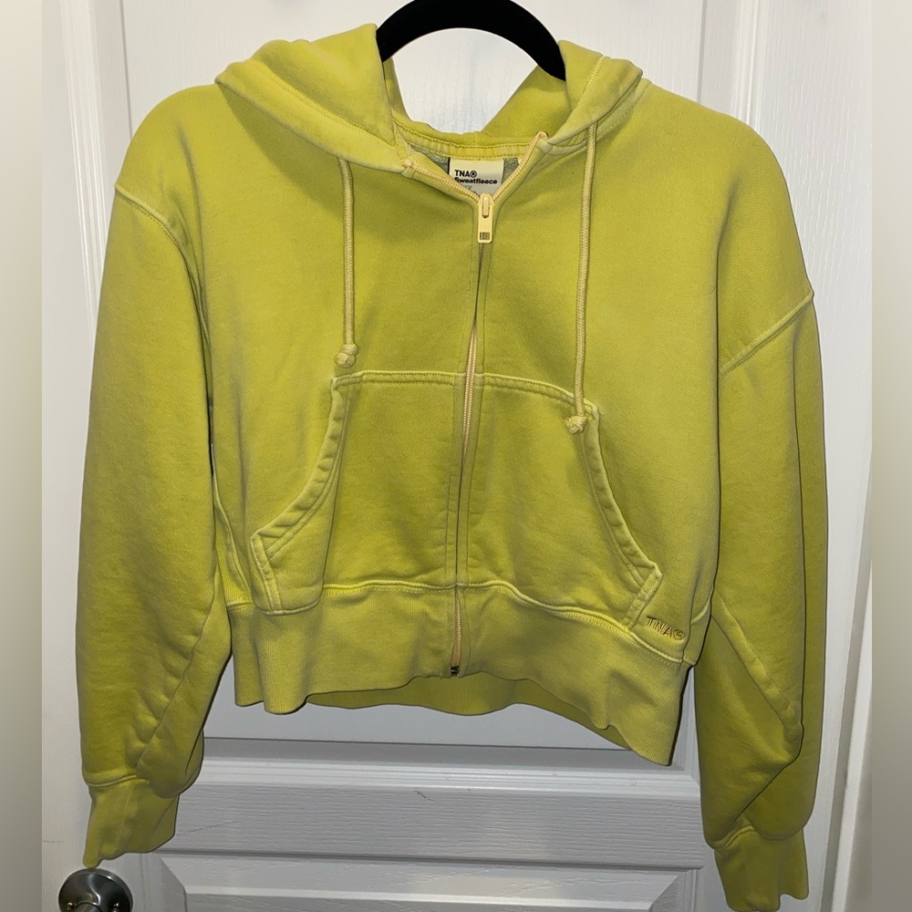 Aritzia TNA Cozy Fleece Boxy Zip Sweater